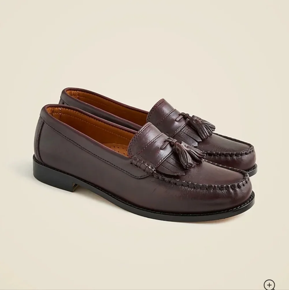 J CREW Camden kiltie tassel loafers in English leather, Sz 8.5